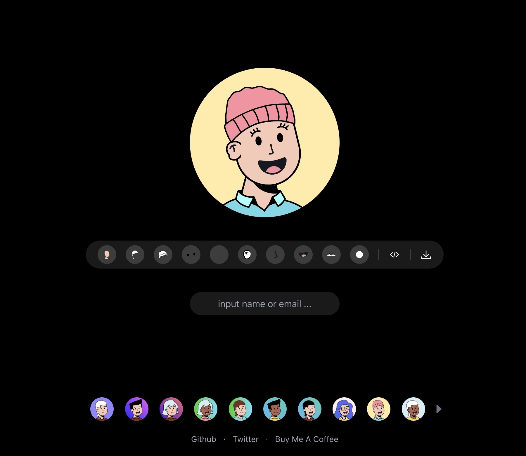 Click to enlarge image React Nice Avatar