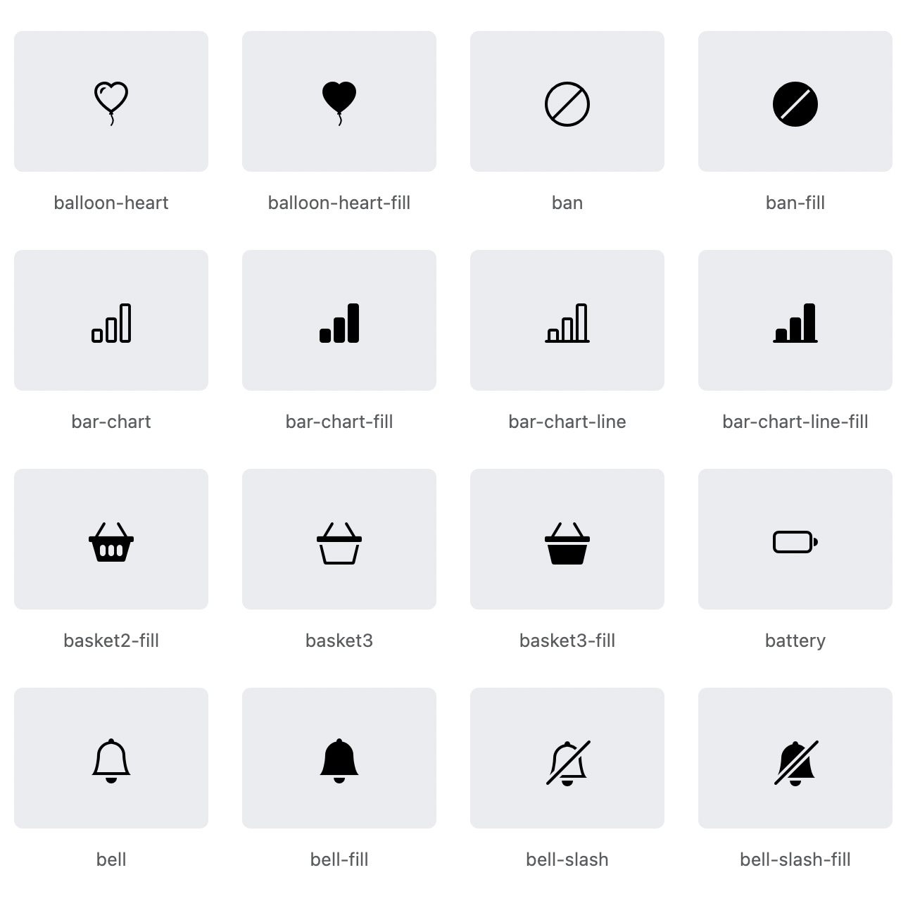 Click to enlarge image Bootstrap Icons