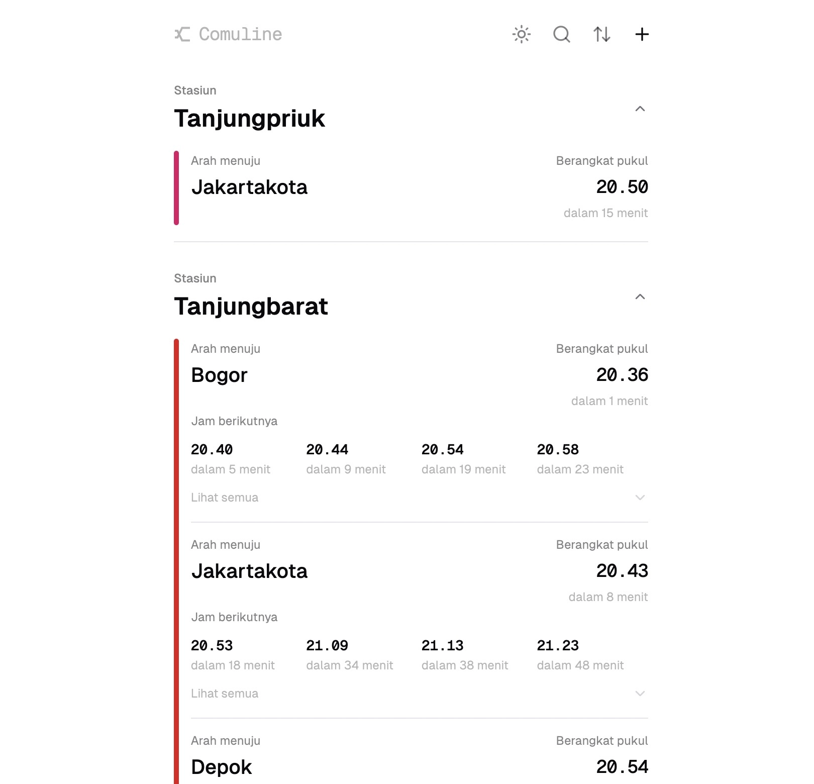 Click to enlarge image Comuline - Indonesia Public Train Schedule