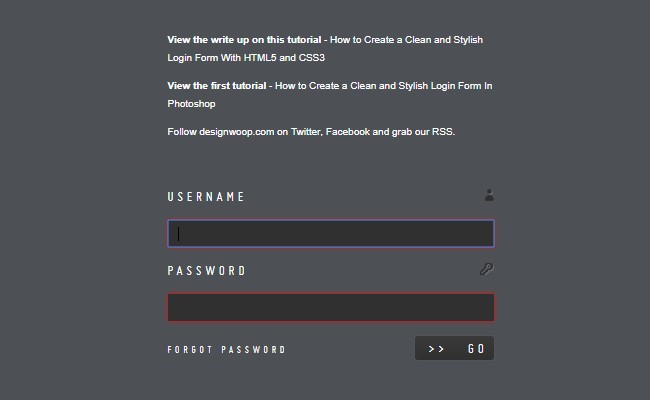 Design woop Login Form