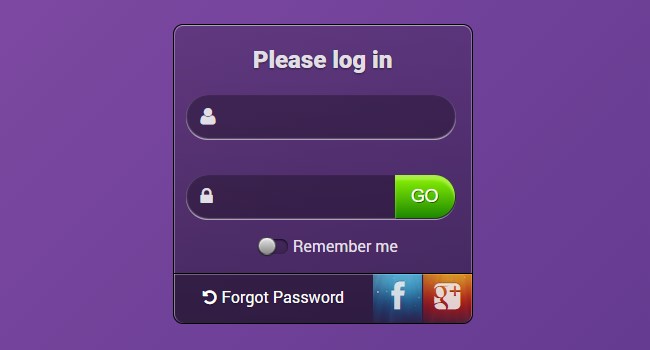 Purple Login Form