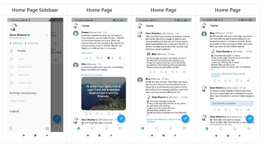 Flutter Twitter Clone