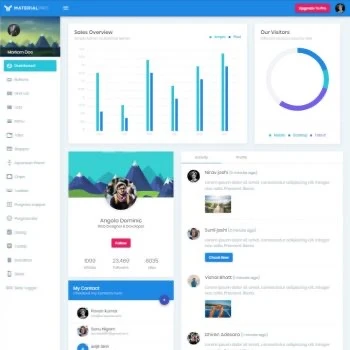 MaterialPro Lite Angular Template