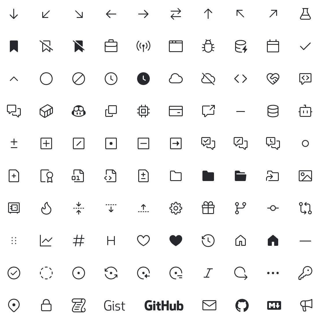 Click to enlarge image Octicons - Scalable icons handcrafted by GitHub