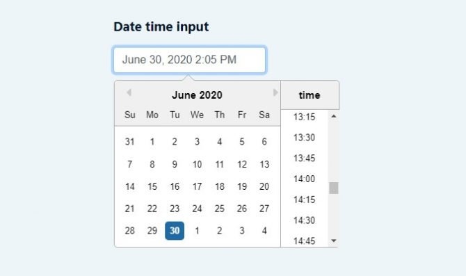 react datetime picker