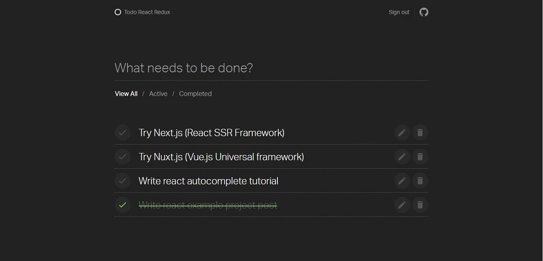 Click to enlarge image React Redux To-do App (Full-stack)