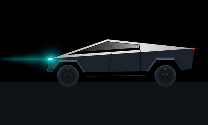 Single div css tesla cybertruck