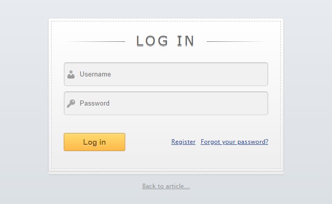 Slick Login HTML5 CSS3