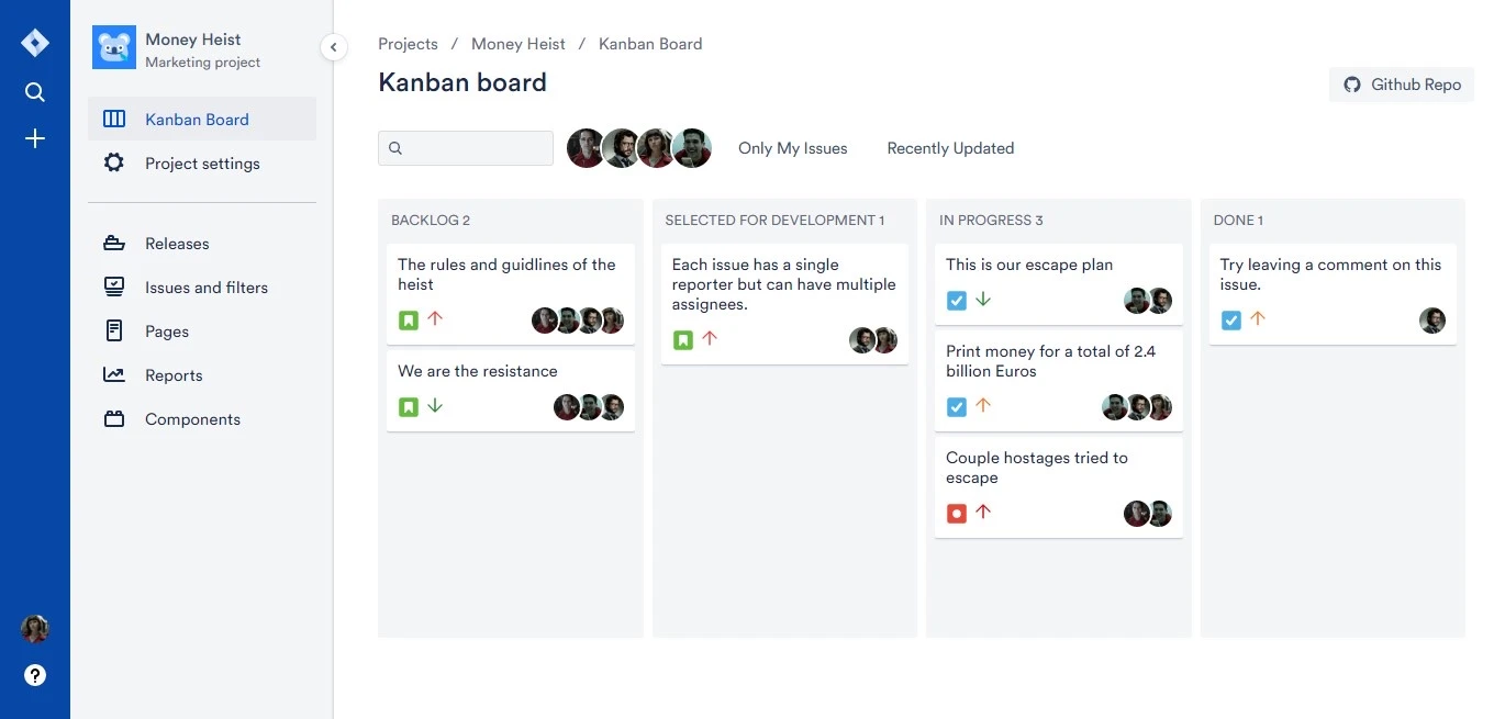 Click to enlarge image Jira Clone