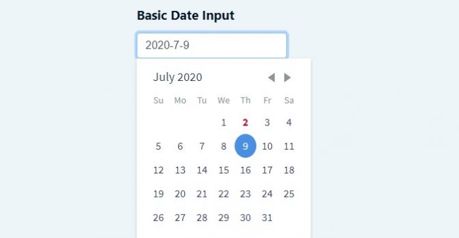 basic dateinput with react-day-picker