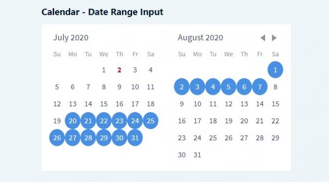 calendar date range