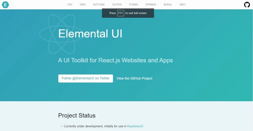 Elemental UI - React UI Kit for Web application