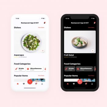 Restaurant app UI kit