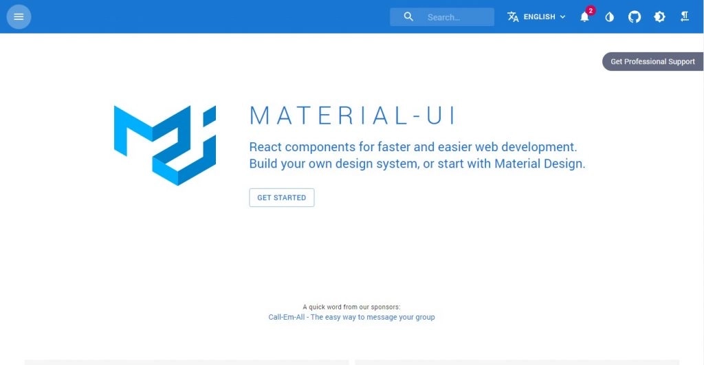 Material UI - Most popular React UI Framework