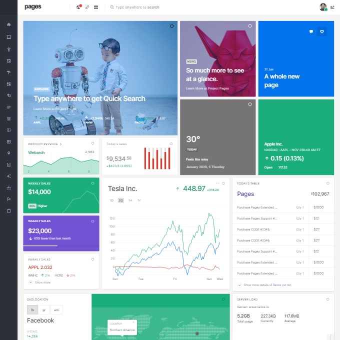 Pages - html bootstrap admin template