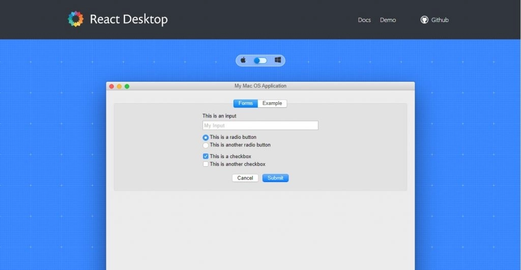 React desktop - React UI Kit with desktop-like design