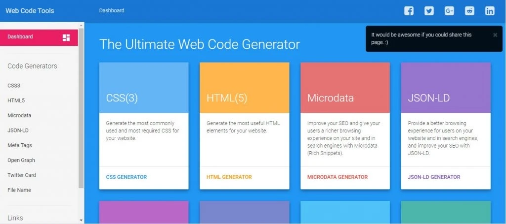 Webcode tools